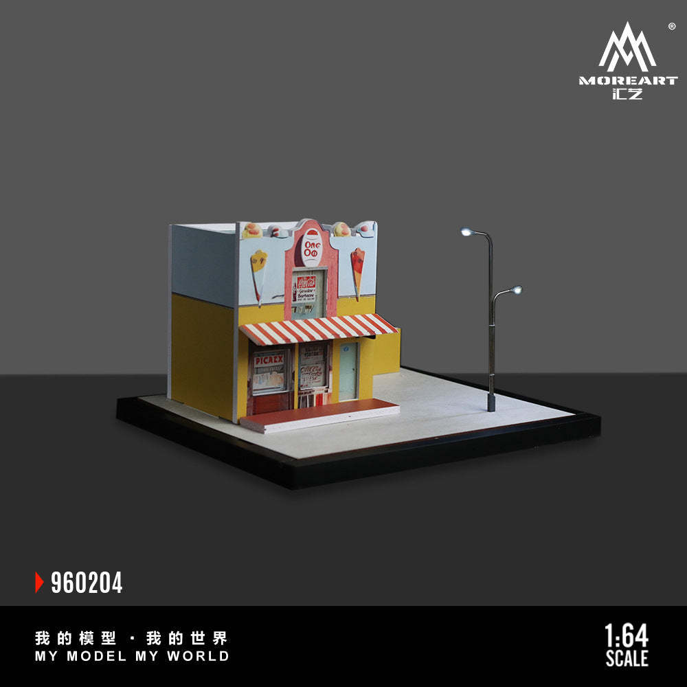 匯藝MoreArt1:64 街邊場景燈光拼裝系列04款仿真模型-GOODTOYSTUDIO