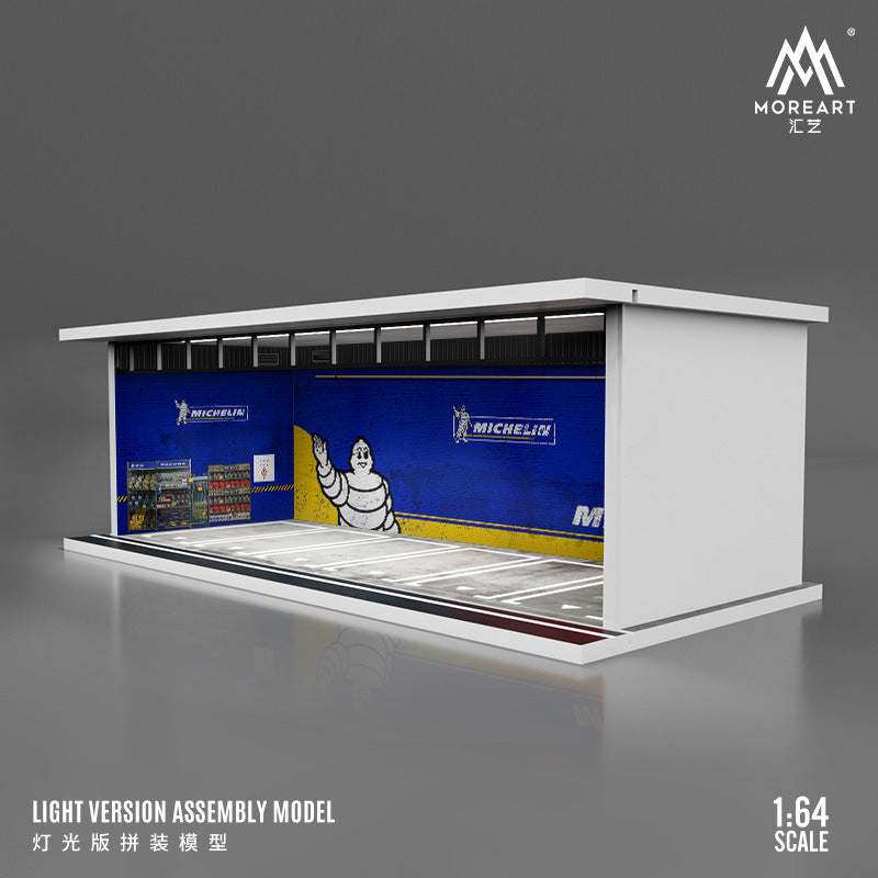 1:64海灣石油燈光版HKS Advan仿真汽車模型玩具車場景擺件DIY