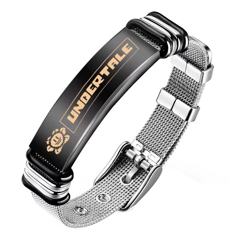 JOJO的奇妙冒險手鍊 不滅鑽石/哭泣少女樂隊/戰錘40K/電馭叛客/傳說之下UNDERTALE Sans 動漫周邊手環 男女金屬飾品