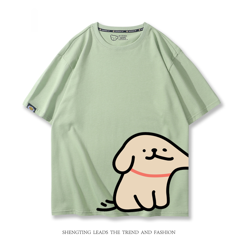 線條小狗 2024親子情侶男女同款 T恤