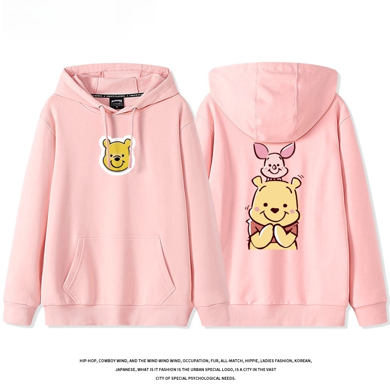 小熊維尼 聯名衛衣2025秋冬新款 親子情侶裝連帽衛衣