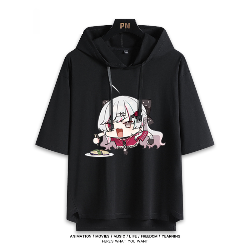 彩虹社 Vtuber 石神望 連帽短袖T恤-GOODTOYSTUDIO