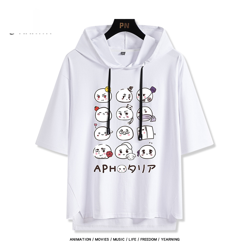 APH黑塔利亞 連帽短袖T恤-GOODTOYSTUDIO