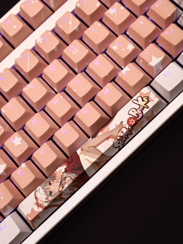 千戀萬花朝武芳乃透光RGB108鍵標準配列衛星軸鍵帽