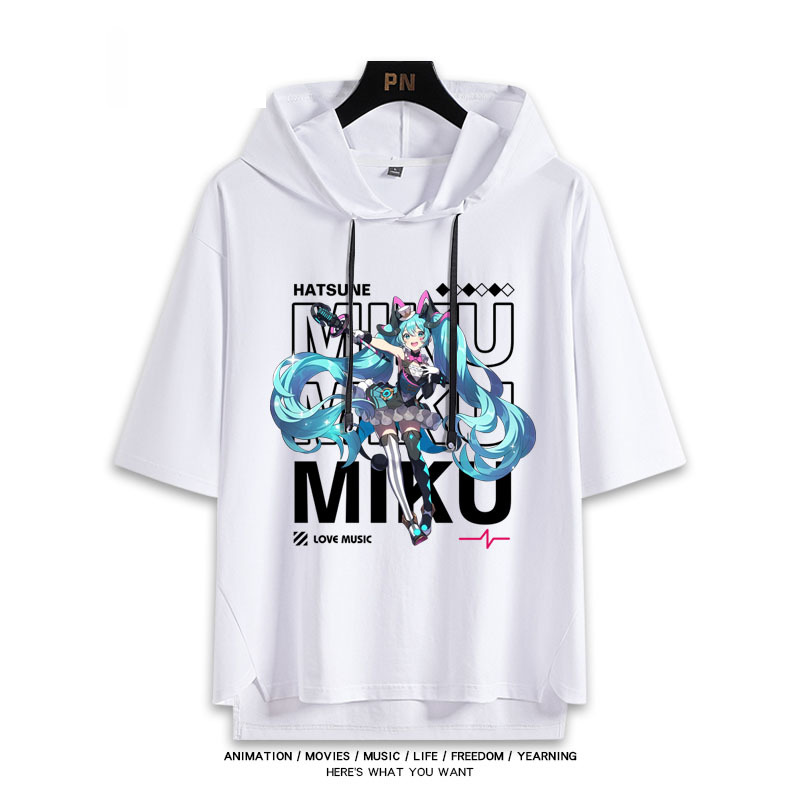 初音未來 連帽短袖T恤-GOODTOYSTUDIO
