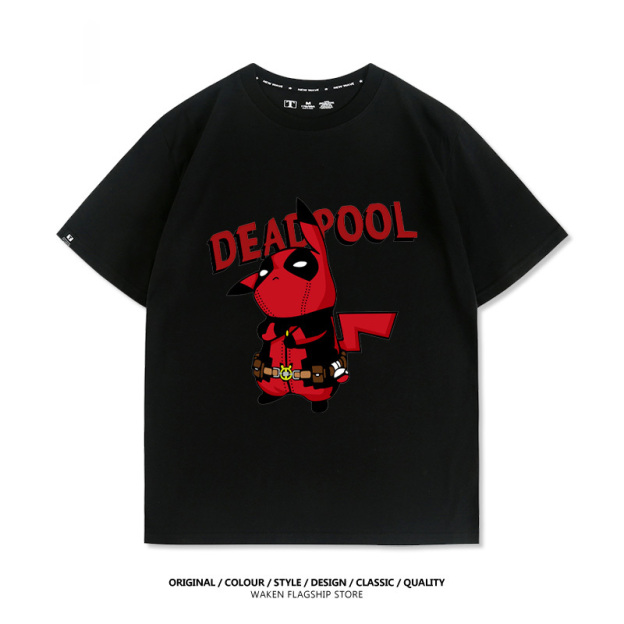 皮卡丘死侍X寶可夢 印花T恤-GOODTOYSTUDIO