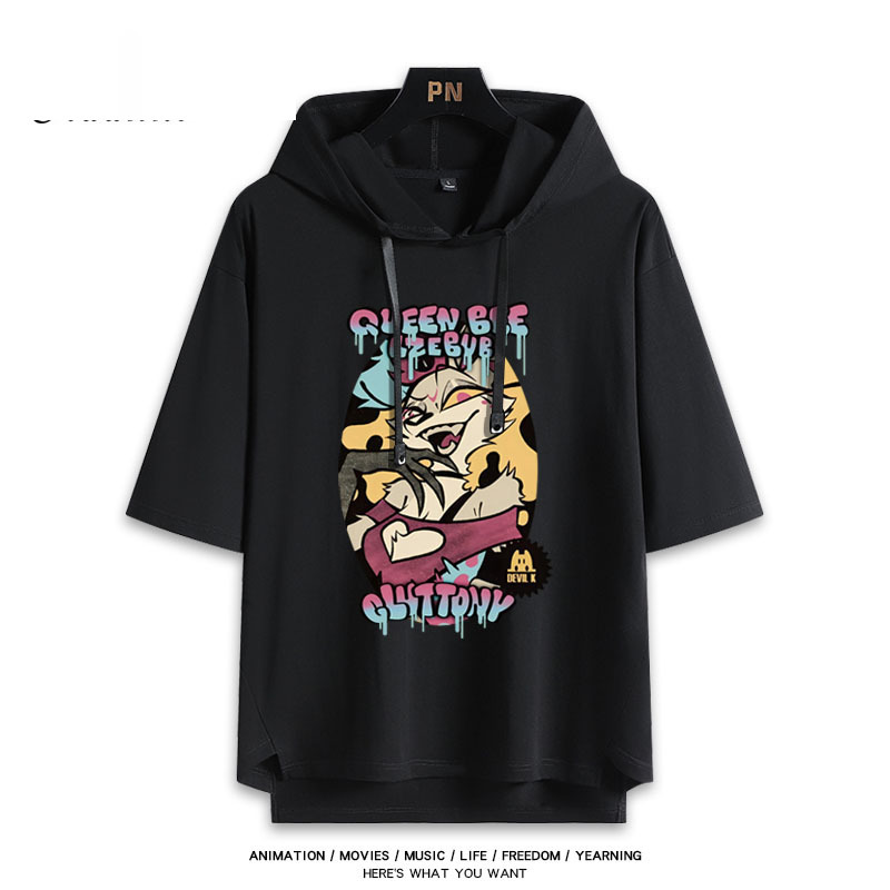 極惡老大 Helluva Boss 連帽短袖T恤-GOODTOYSTUDIO