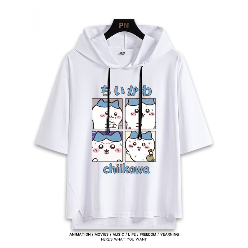 chiikawa吉伊卡哇烏薩奇 連帽短袖T恤-GOODTOYSTUDIO