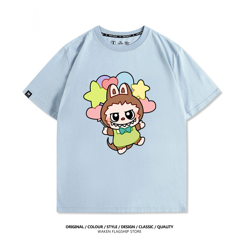 Labubu周邊卡通 印花T恤