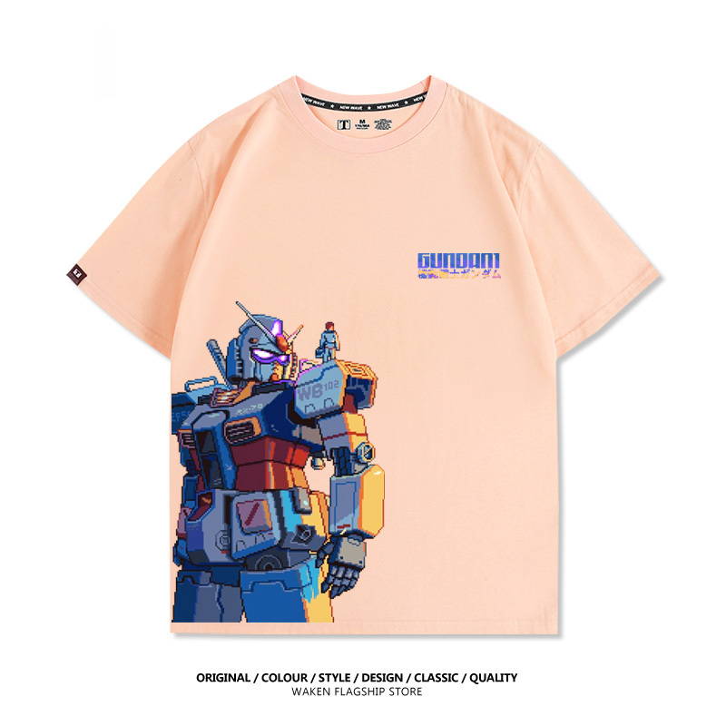 像素風機動戰士鋼彈 印花T恤-GOODTOYSTUDIO