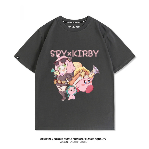 星之卡比X安妮亞 印花T恤-GOODTOYSTUDIO