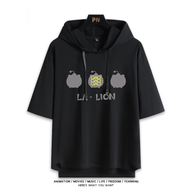 Vtuber HOLOLIVE 連帽短袖T恤 獅白牡丹 獅白ぼたん ShishiroBotan