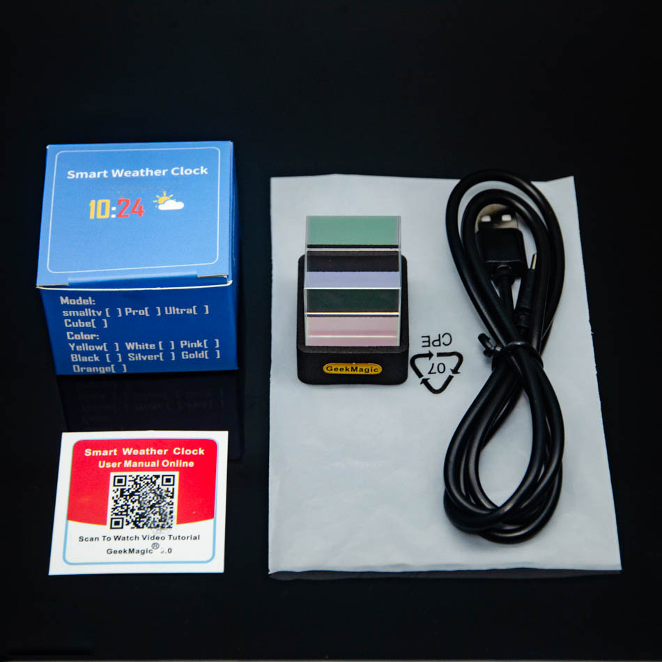 GeekMagic 迷你透明 WiFi 天氣時鐘｜創意桌面擺件顯示器｜現代科技風禮物推薦-GOODTOYSTUDIO