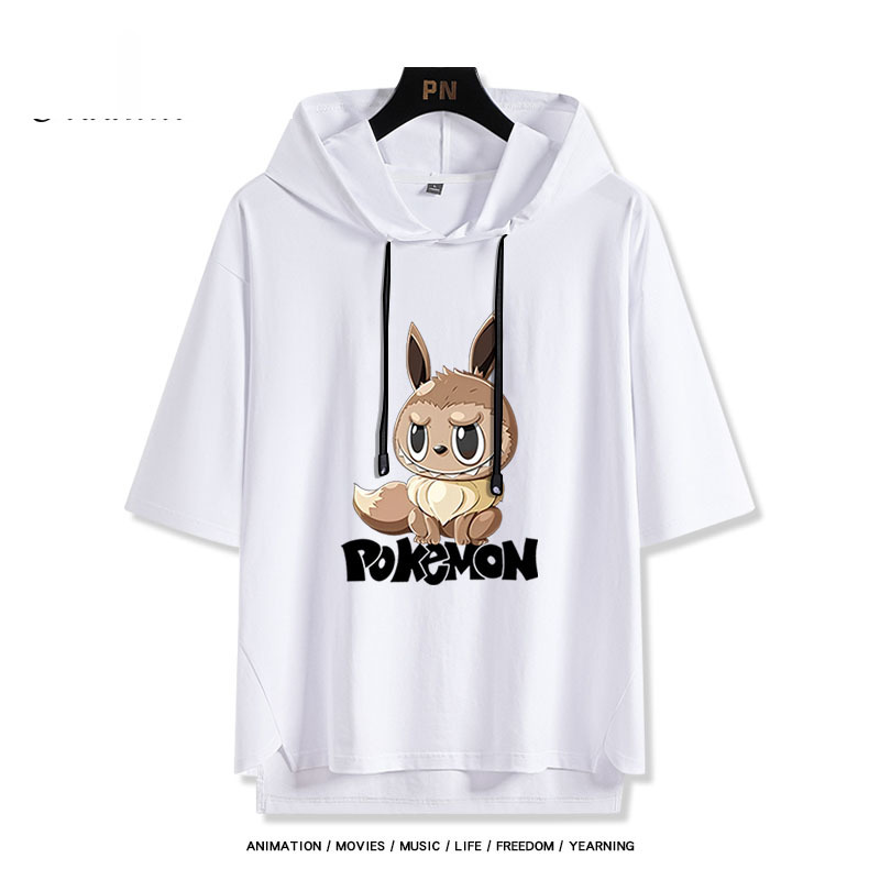 拉布布cos寶可夢 連帽短袖T恤-GOODTOYSTUDIO