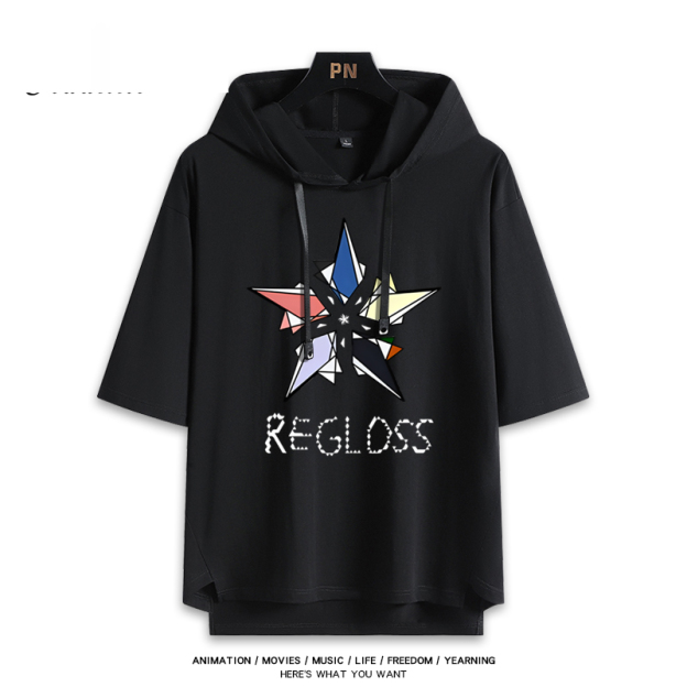 虛擬主播ReGLOSS樂團組合 連帽短袖T恤-GOODTOYSTUDIO