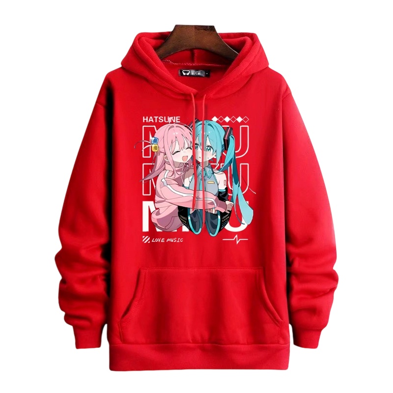 孤獨搖滾 X 初音未來 聯名衛衣2025秋冬新款 親子情侶裝連帽衛衣