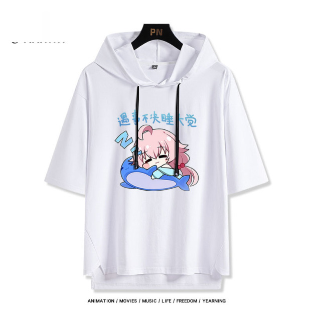 蔚藍遊戲小鳥遊星野 連帽短袖T恤-GOODTOYSTUDIO