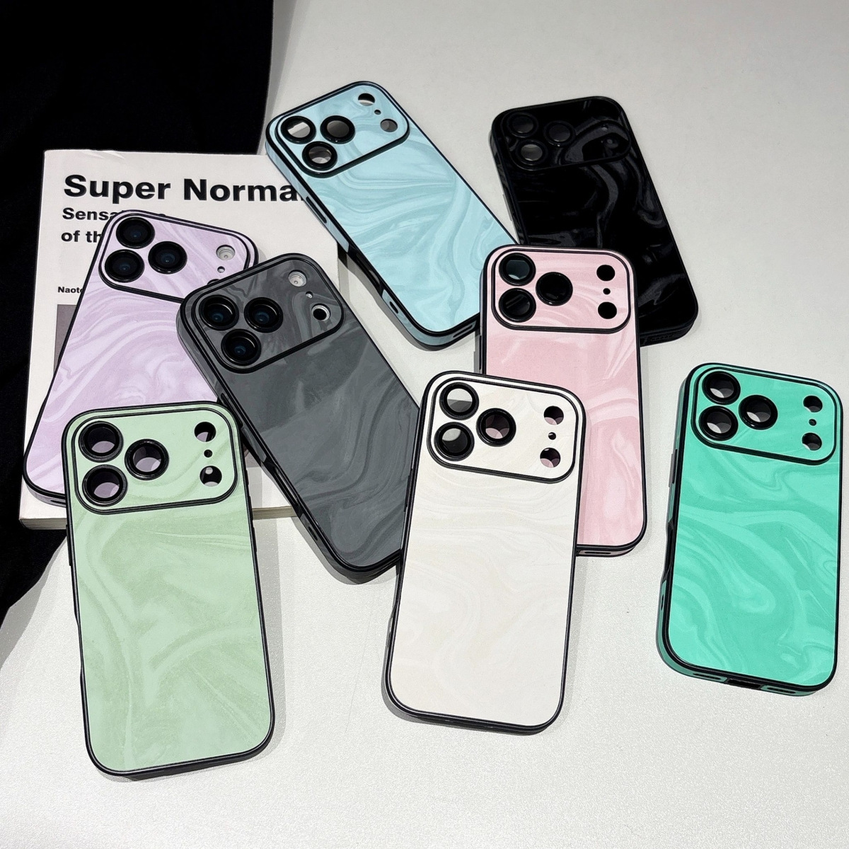 水波紋全包iPhone手機殼｜高端時尚立體紋理潮流保護殼