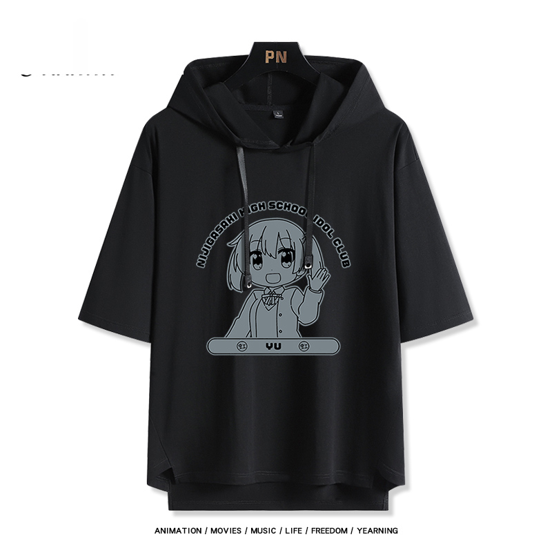 LoveLive 虹咲 虹四格動畫  連帽短袖T恤-GOODTOYSTUDIO