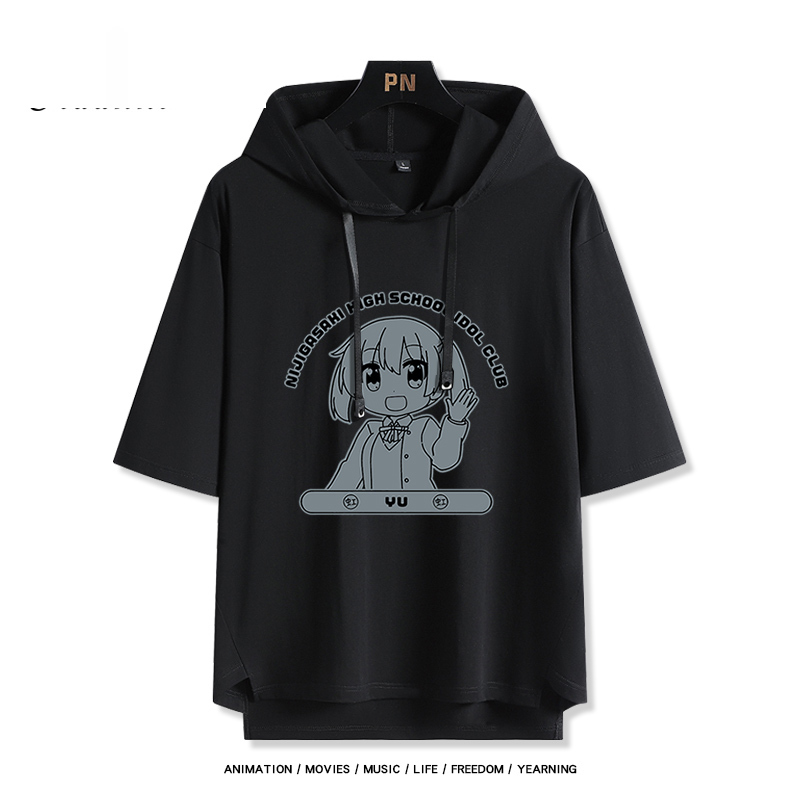 LoveLive 虹咲 虹四格動畫  連帽短袖T恤-GOODTOYSTUDIO