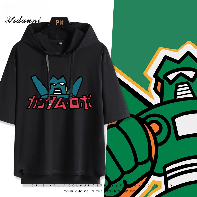 蠟筆小新康達姆機器人 連帽短袖T恤-GOODTOYSTUDIO