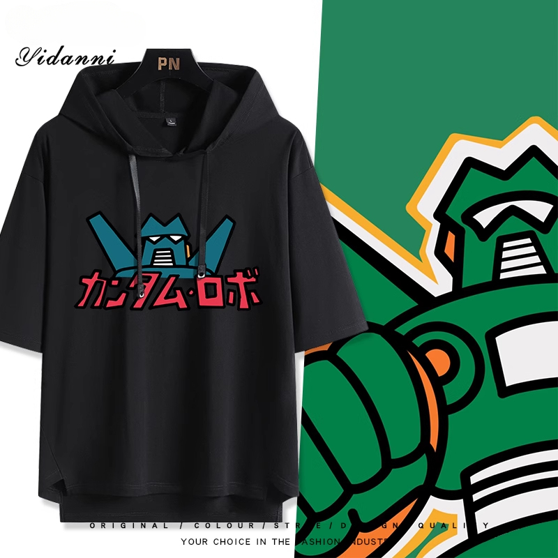 蠟筆小新康達姆機器人 連帽短袖T恤-GOODTOYSTUDIO