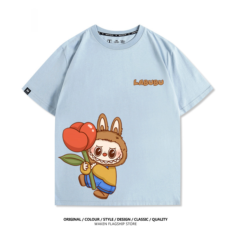 Labubu美式潮牌 印花T恤
