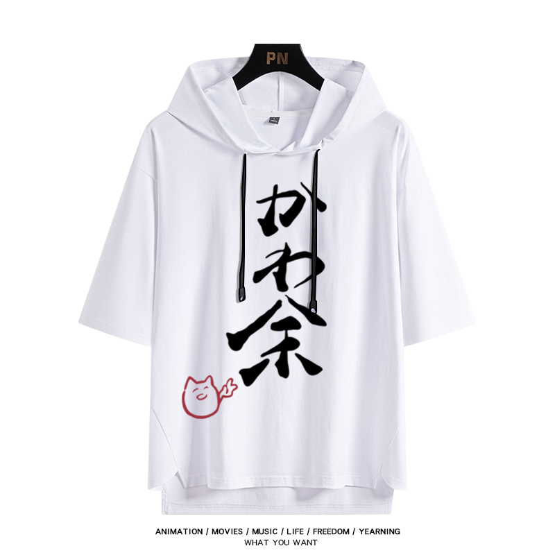 hololive虛擬主播百鬼綾目 連帽短袖T恤