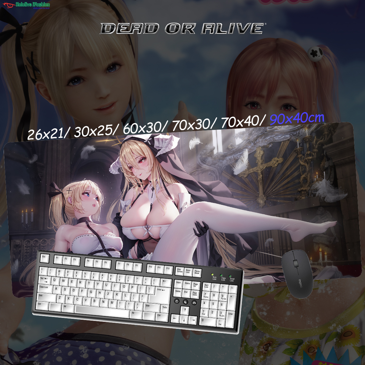 生死格鬥系列 超大鎖邊主題桌墊 布質滑鼠墊