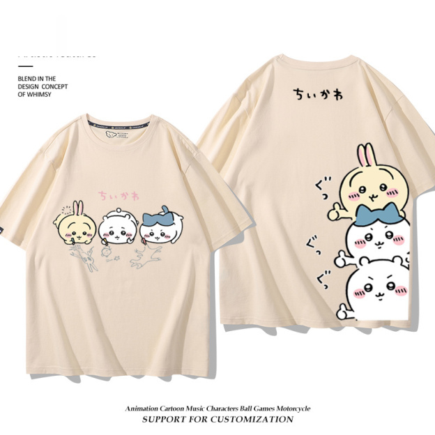 Chiikawa 2025親子情侶男女同款 印花短袖T恤-GOODTOYSTUDIO
