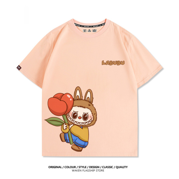 Labubu美式潮牌 印花T恤