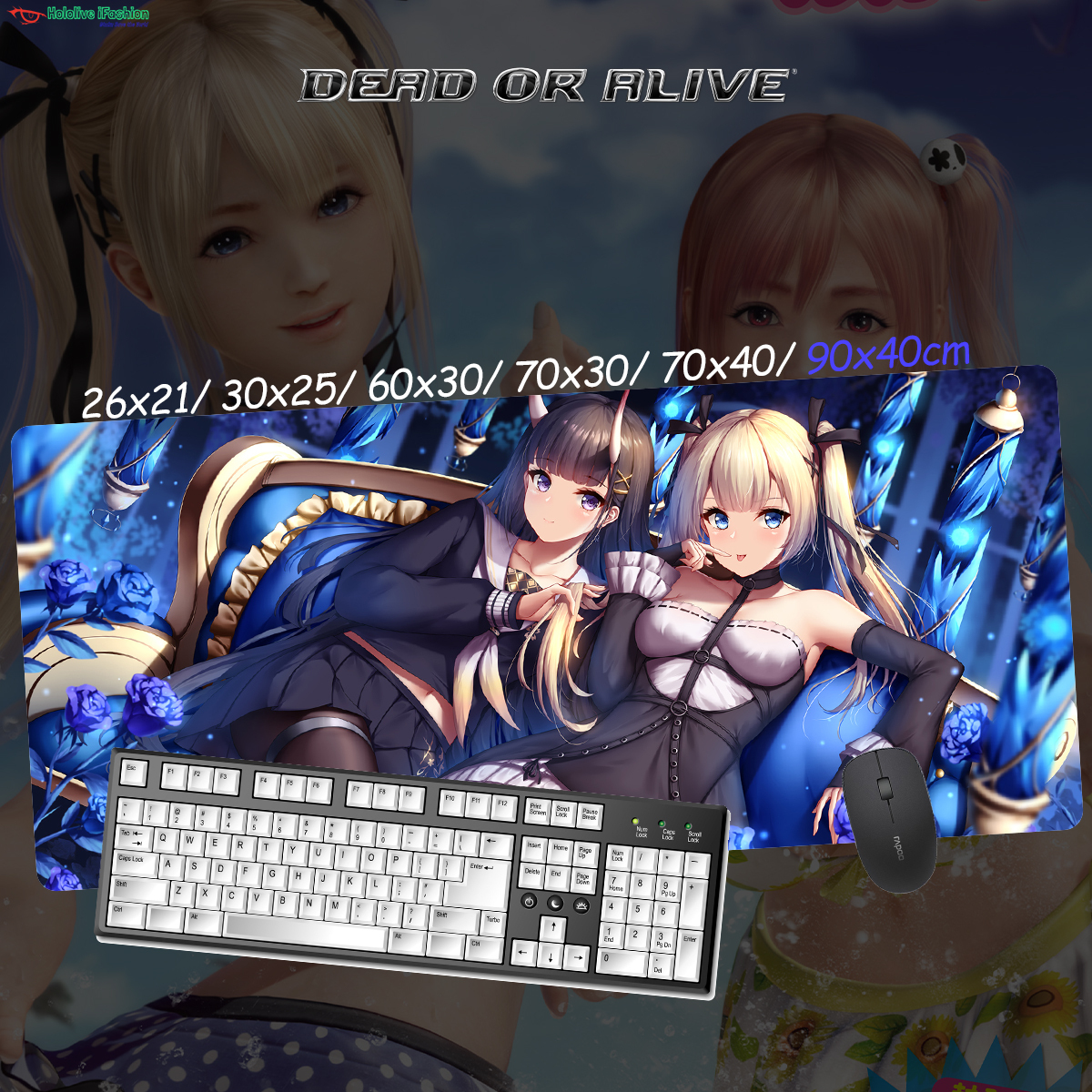 生死格鬥系列 超大鎖邊主題桌墊 布質滑鼠墊