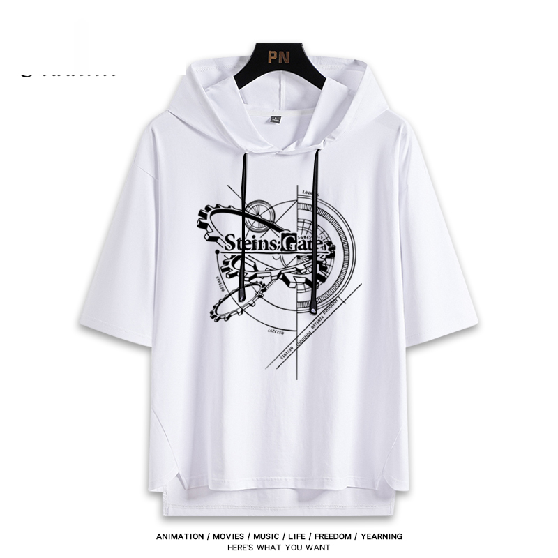 命運石之門 連帽短袖T恤-GOODTOYSTUDIO