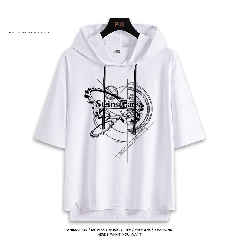 命運石之門 連帽短袖T恤-GOODTOYSTUDIO