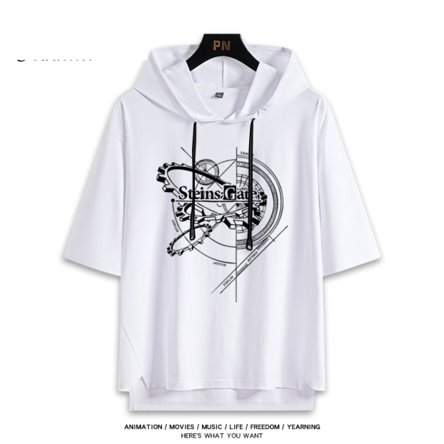 命運石之門 連帽短袖T恤-GOODTOYSTUDIO