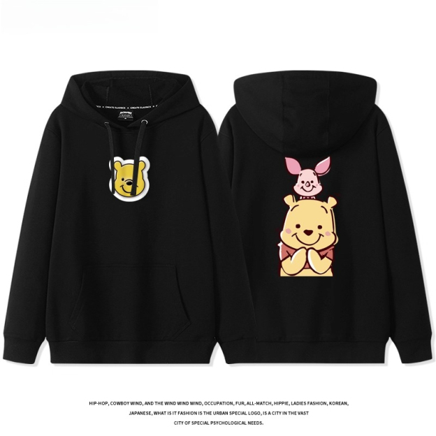 小熊維尼 聯名衛衣2025秋冬新款 親子情侶裝連帽衛衣