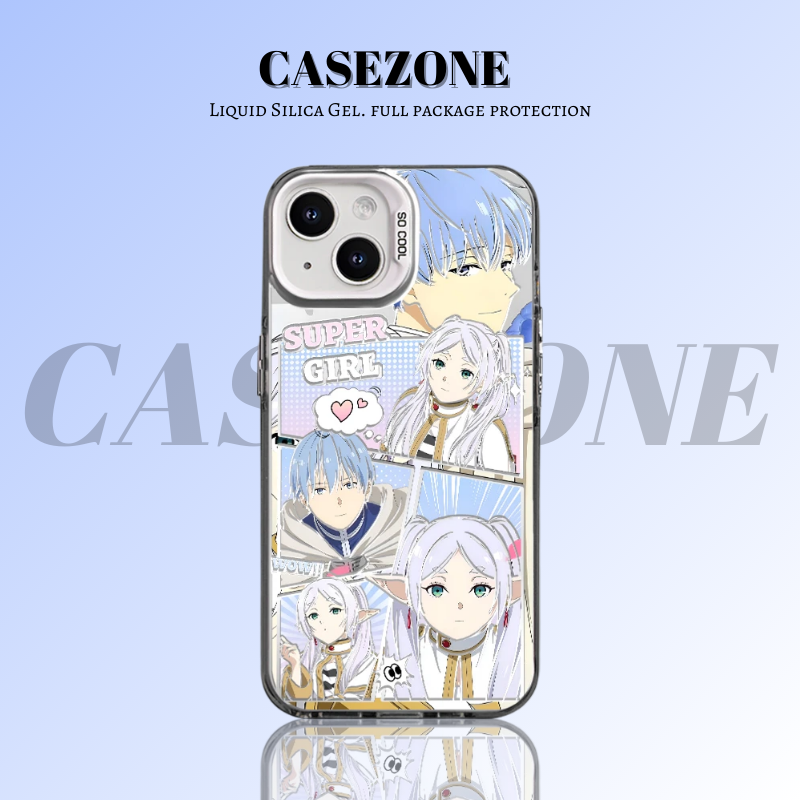 葬送的芙莉蓮 極光/彩銀 線條漸變防摔手機殼-GOODTOYSTUDIO