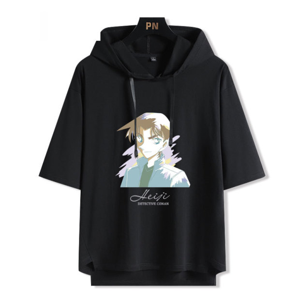 名偵探柯南 連帽短袖T恤-GOODTOYSTUDIO