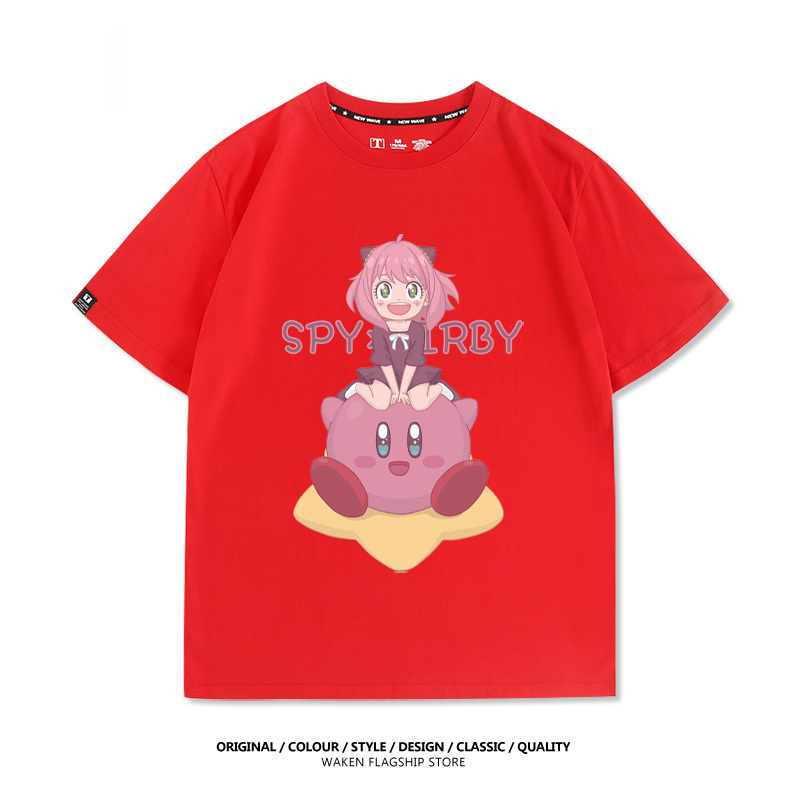 星之卡比X安妮亞 印花T恤-GOODTOYSTUDIO