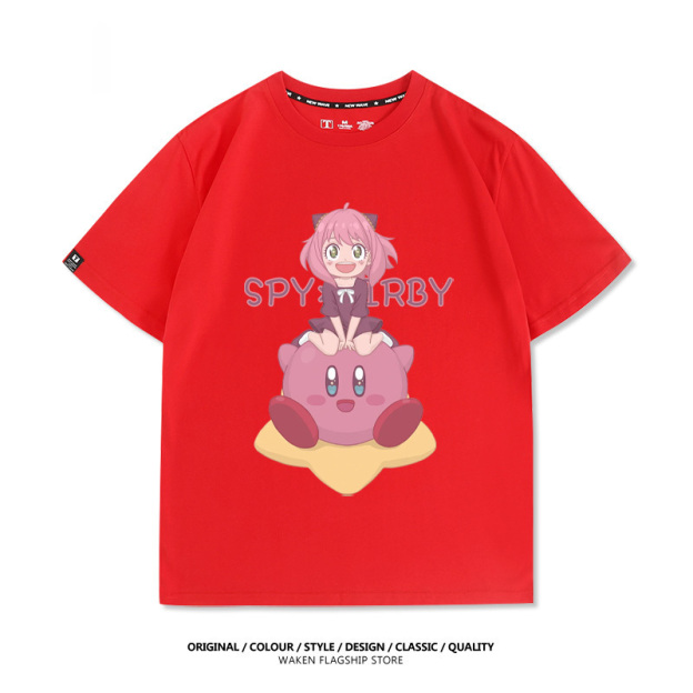 星之卡比X安妮亞 印花T恤-GOODTOYSTUDIO