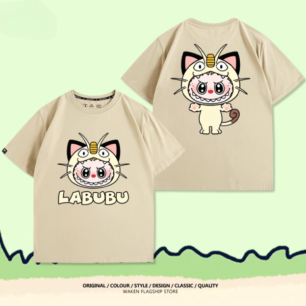 LabubuX寶可夢 印花T恤-GOODTOYSTUDIO