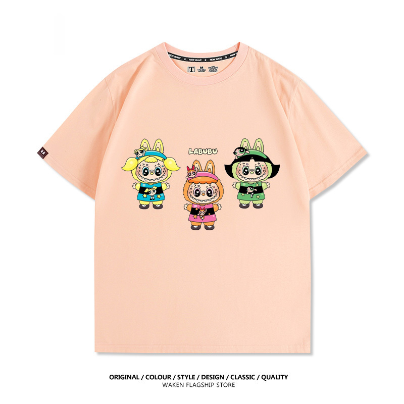 LabubuX飛天小女警 印花T恤-GOODTOYSTUDIO