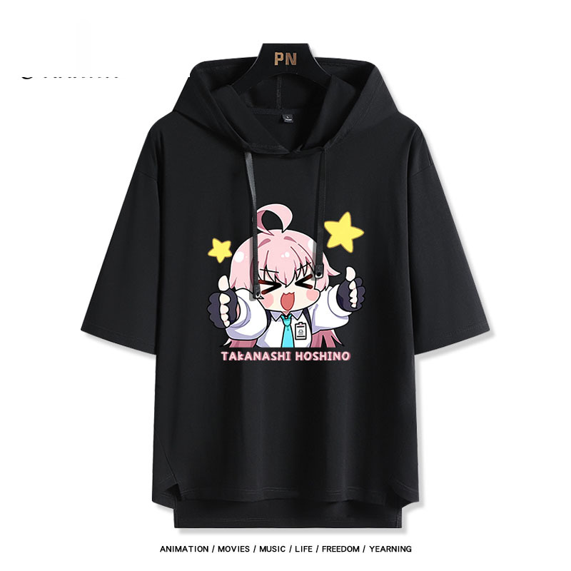 蔚藍遊戲小鳥遊星野 連帽短袖T恤-GOODTOYSTUDIO