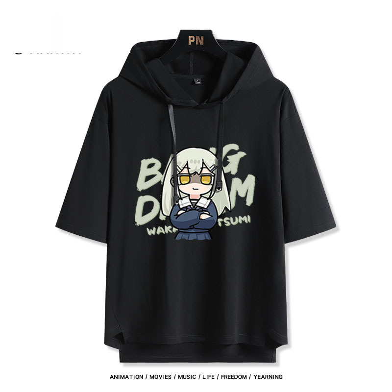 BanG Dream! Ave Mujica 若葉睦 連帽短袖T恤-ZUIHANG SHOP