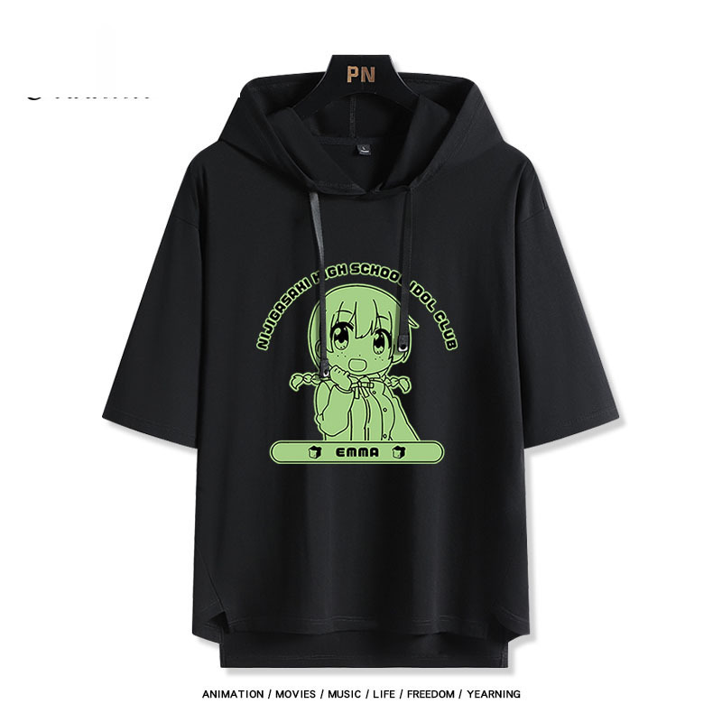 LoveLive 虹咲 虹四格動畫  連帽短袖T恤-GOODTOYSTUDIO