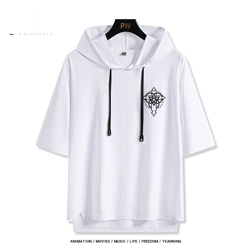 碧藍 連帽短袖T恤-GOODTOYSTUDIO