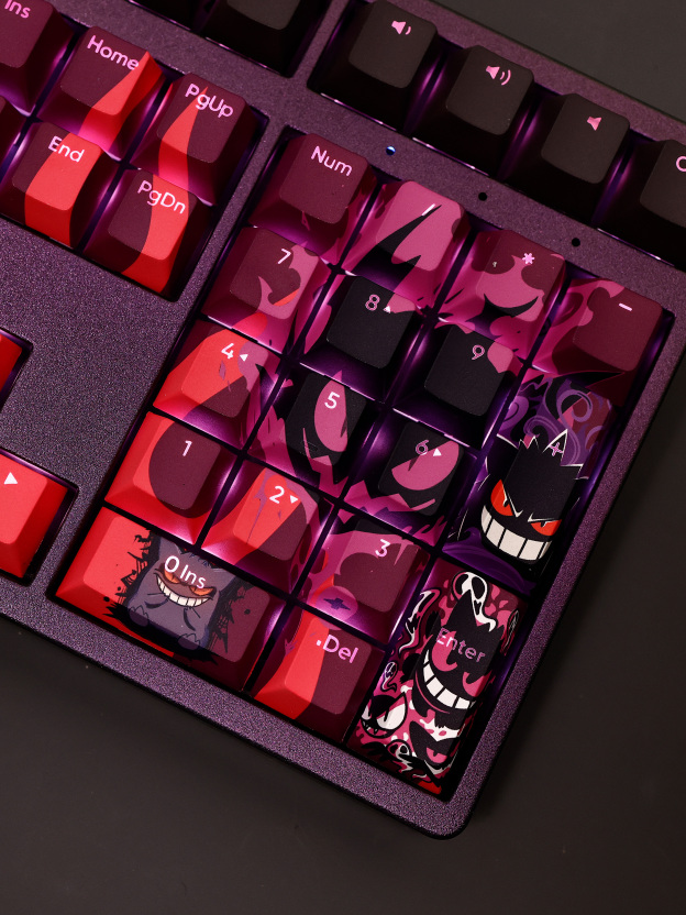 精靈寶可夢耿鬼透光RGB108鍵標準配列衛星軸鍵帽-GOODTOYSTUDIO