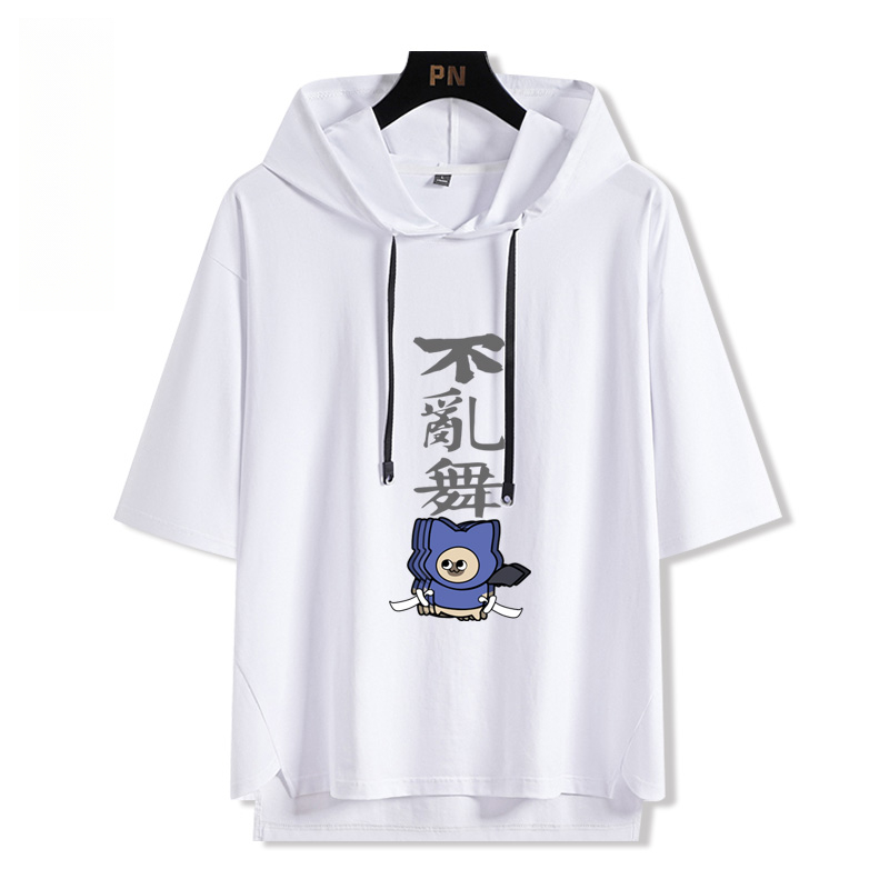 魔物獵人呆貓艾露貓搞怪  連帽短袖T恤