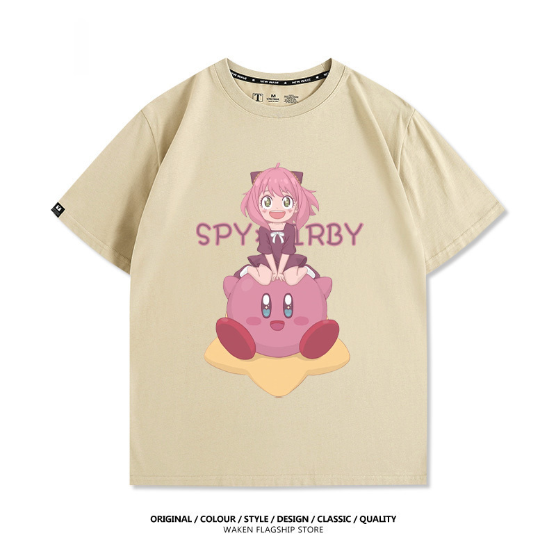 星之卡比X安妮亞 印花T恤-GOODTOYSTUDIO