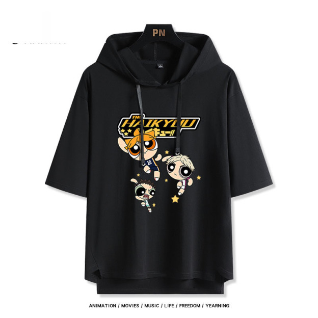 排球少年 連帽短袖T恤-GOODTOYSTUDIO